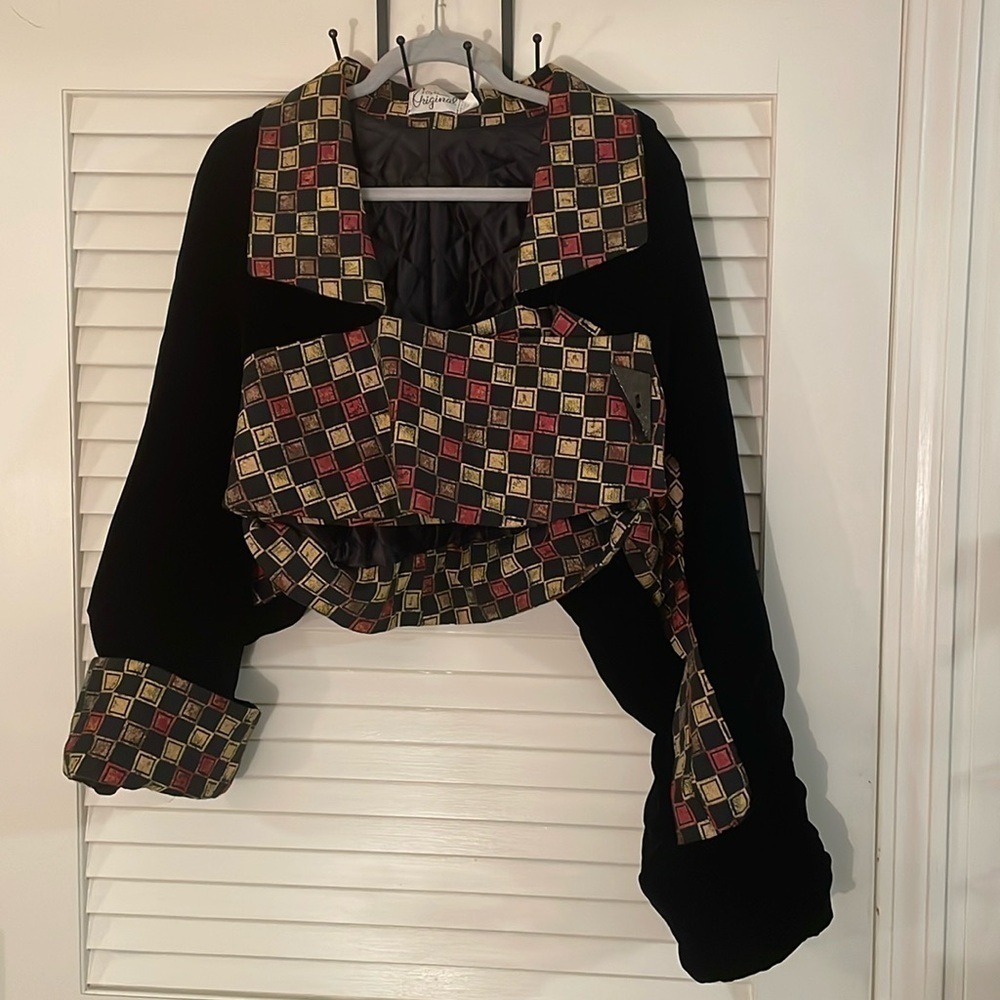 🌺Host Pick🌺 A City Obsession Original Vtg Velvet Japanese Inspired Crop Jacket